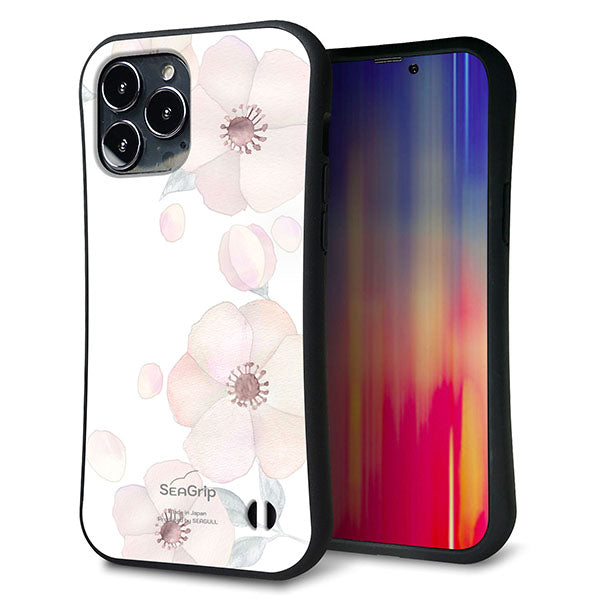 iPhone13 Pro Max スマホケース 「SEA Grip」 グリップケース Sライン 【SC948 ドゥ・フルール(ホワイト)】 UV印刷