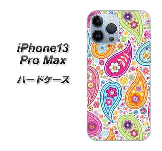 iPhone13 Pro Max 高画質仕上げ 背面印刷 ハードケース【378 カラフルペイズリー】