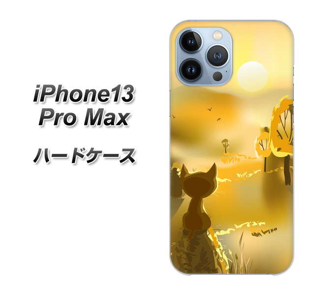 iPhone13 Pro Max 高画質仕上げ 背面印刷 ハードケース【400 たそがれの猫】
