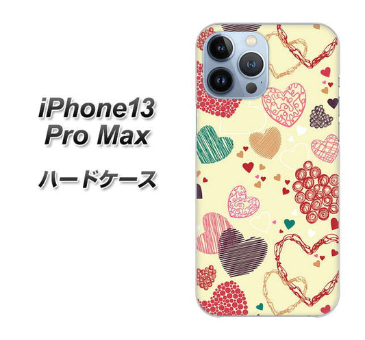 iPhone13 Pro Max 高画質仕上げ 背面印刷 ハードケース【480 素朴なハート】