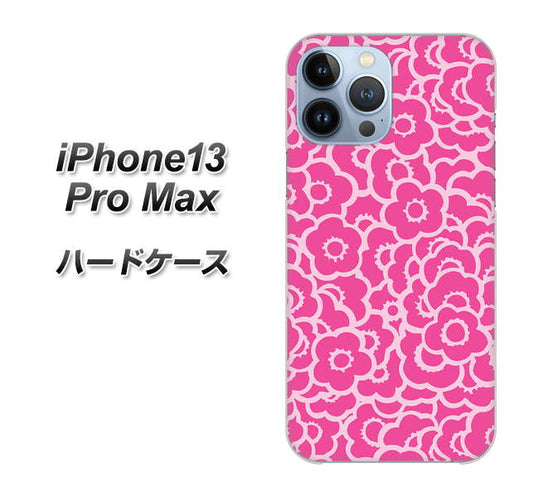 iPhone13 Pro Max 高画質仕上げ 背面印刷 ハードケース【716 ピンクフラワー】
