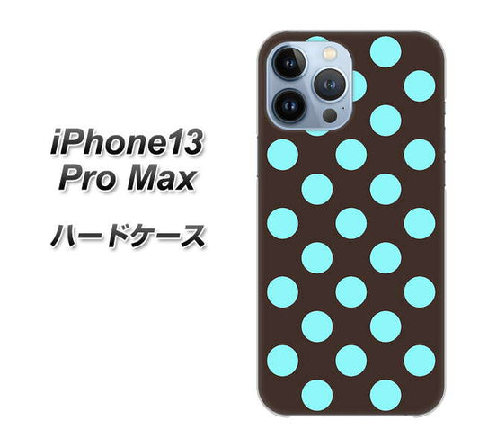 iPhone13 Pro Max 高画質仕上げ 背面印刷 ハードケース【1352 シンプルビッグ水色茶】