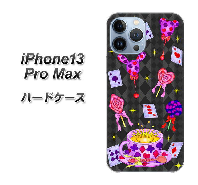 iPhone13 Pro Max 高画質仕上げ 背面印刷 ハードケース【AG818 トランプティー（黒）】