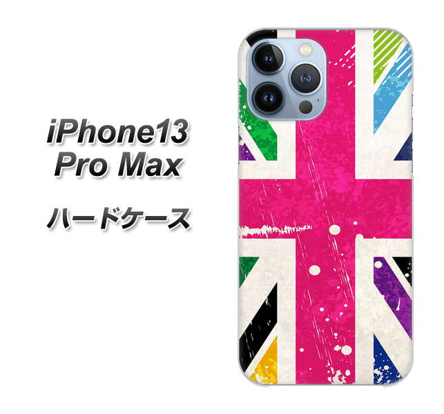 iPhone13 Pro Max 高画質仕上げ 背面印刷 ハードケース【SC806 ユニオンジャック ピンクビンテージ】