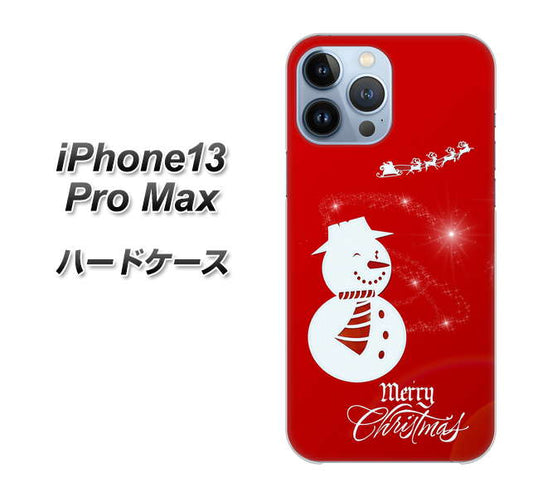 iPhone13 Pro Max 高画質仕上げ 背面印刷 ハードケース【XA802 ウインク雪だるま】