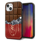 iPhone14 強化ガラス＆TPUスマホケース ガラプリ【535 板チョコ-エンジ包装】
