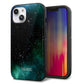 iPhone14 強化ガラス＆TPUスマホケース ガラプリ【KM927 Galaxias Green】