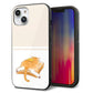 iPhone14 強化ガラス＆TPUスマホケース ガラプリ【KM959 バター】