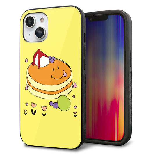 iPhone14 強化ガラス＆TPUスマホケース ガラプリ【MA901 パンケーキ】