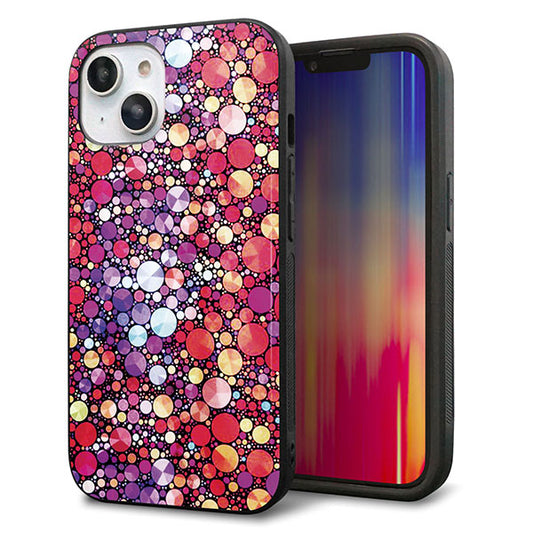 iPhone14 強化ガラス＆TPUスマホケース ガラプリ【MA954 パターン柄 B】
