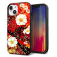 iPhone14 強化ガラス＆TPUスマホケース ガラプリ【MA960 和柄 花 B】