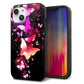 iPhone14 強化ガラス＆TPUスマホケース ガラプリ【MA991 蝶C】