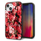 iPhone14 強化ガラス＆TPUスマホケース ガラプリ【MA992 フラワーA】