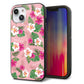 iPhone14 強化ガラス＆TPUスマホケース ガラプリ【SC882 ハワイアンアロハレトロ（ピンク）】