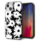 iPhone14 強化ガラス＆TPUスマホケース ガラプリ【SC915 花柄モノトーン 04】
