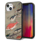 iPhone14 強化ガラス＆TPUスマホケース ガラプリ【TA007 群魚】