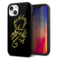iPhone14 強化ガラス＆TPUスマホケース ガラプリ【VA831 闇と龍】