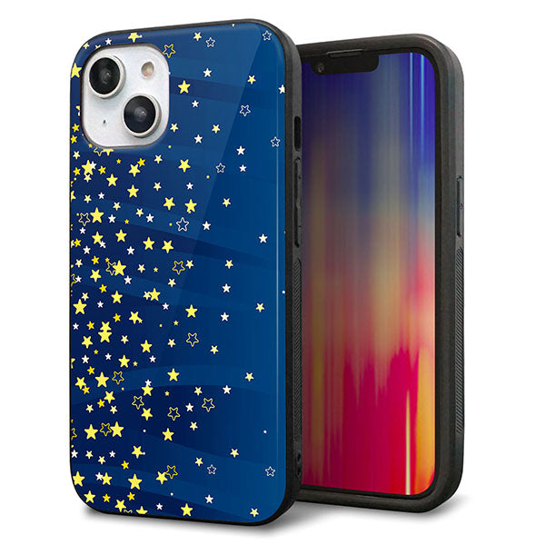 iPhone14 強化ガラス＆TPUスマホケース ガラプリ【VA842 満天の星空】