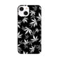 iPhone14 高画質仕上げ 背面印刷 ハードケース 【064 モノトーン大麻ブラック】