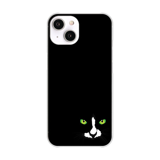 iPhone14 高画質仕上げ 背面印刷 ハードケース 【398 黒ネコ】