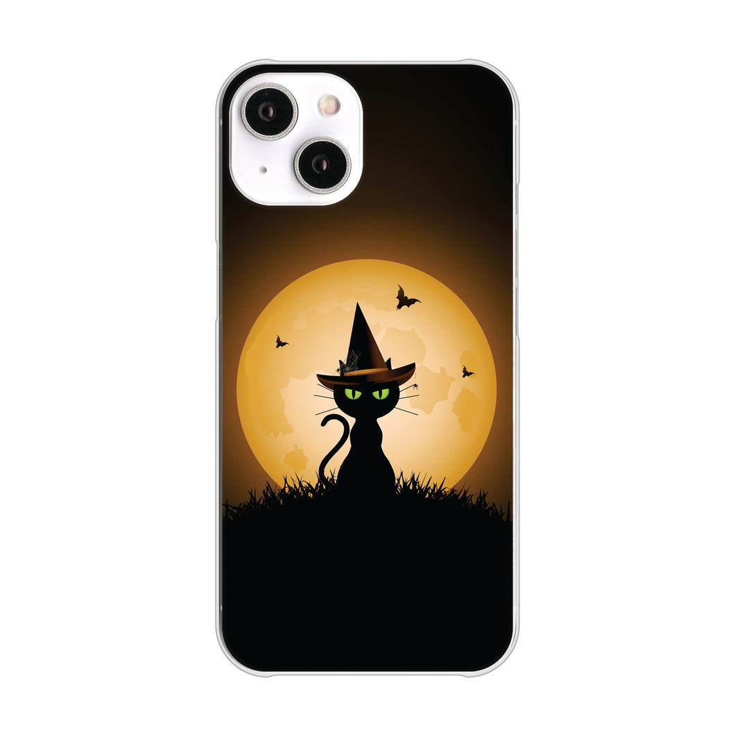 iPhone14 高画質仕上げ 背面印刷 ハードケース 夜とネコ