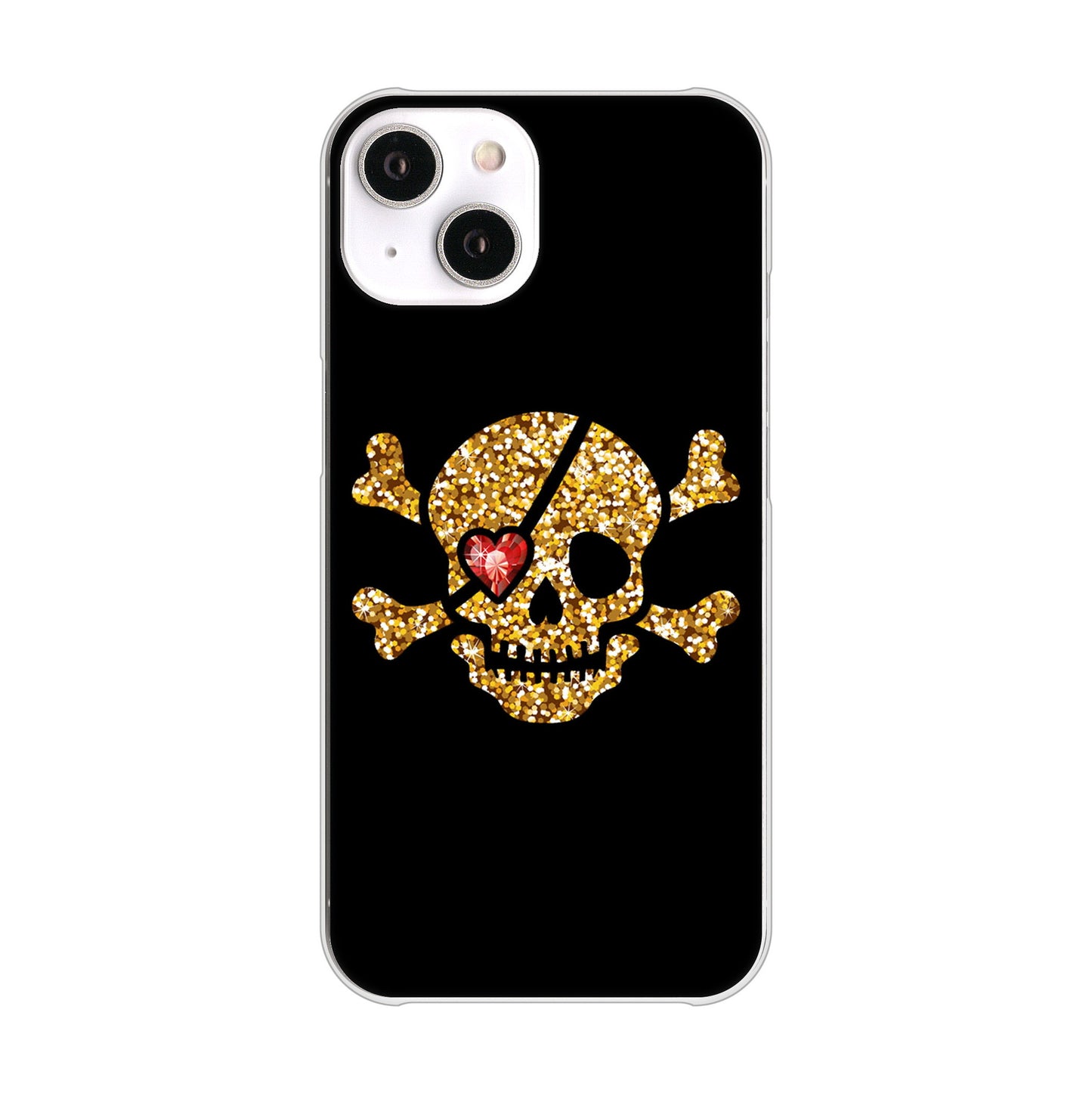 iPhone14 高画質仕上げ 背面印刷 ハードケース 【1082 海賊ドクロ】