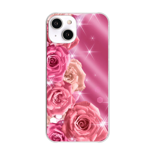 iPhone14 高画質仕上げ 背面印刷 ハードケース 【1182 ピンクの薔薇に誘われて】
