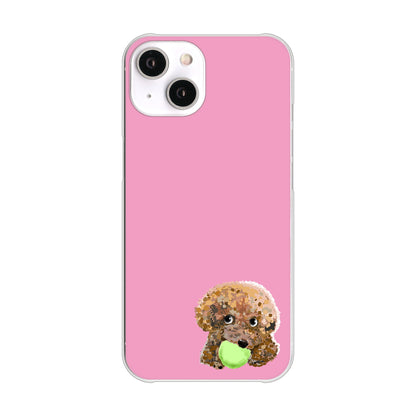 iPhone14 高画質仕上げ 背面印刷 ハードケース トイプードル＆ボール
