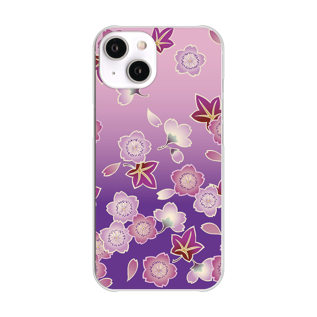 iPhone14 高画質仕上げ 背面印刷 ハードケース 和花柄