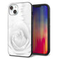 iPhone14 Plus 強化ガラス＆TPUスマホケース ガラプリ【402 ホワイトＲｏｓｅ】