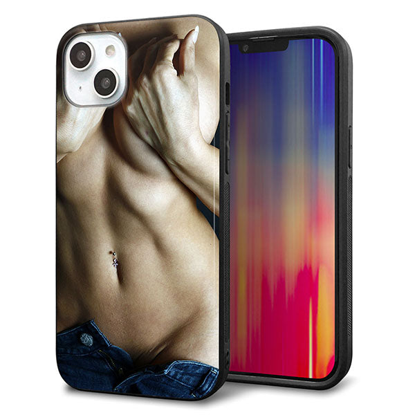 iPhone14 Plus 強化ガラス＆TPUスマホケース ガラプリ【602 ボディライン】