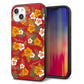 iPhone14 Plus 強化ガラス＆TPUスマホケース ガラプリ【SC885 ハワイアンアロハレトロ（レッド）】