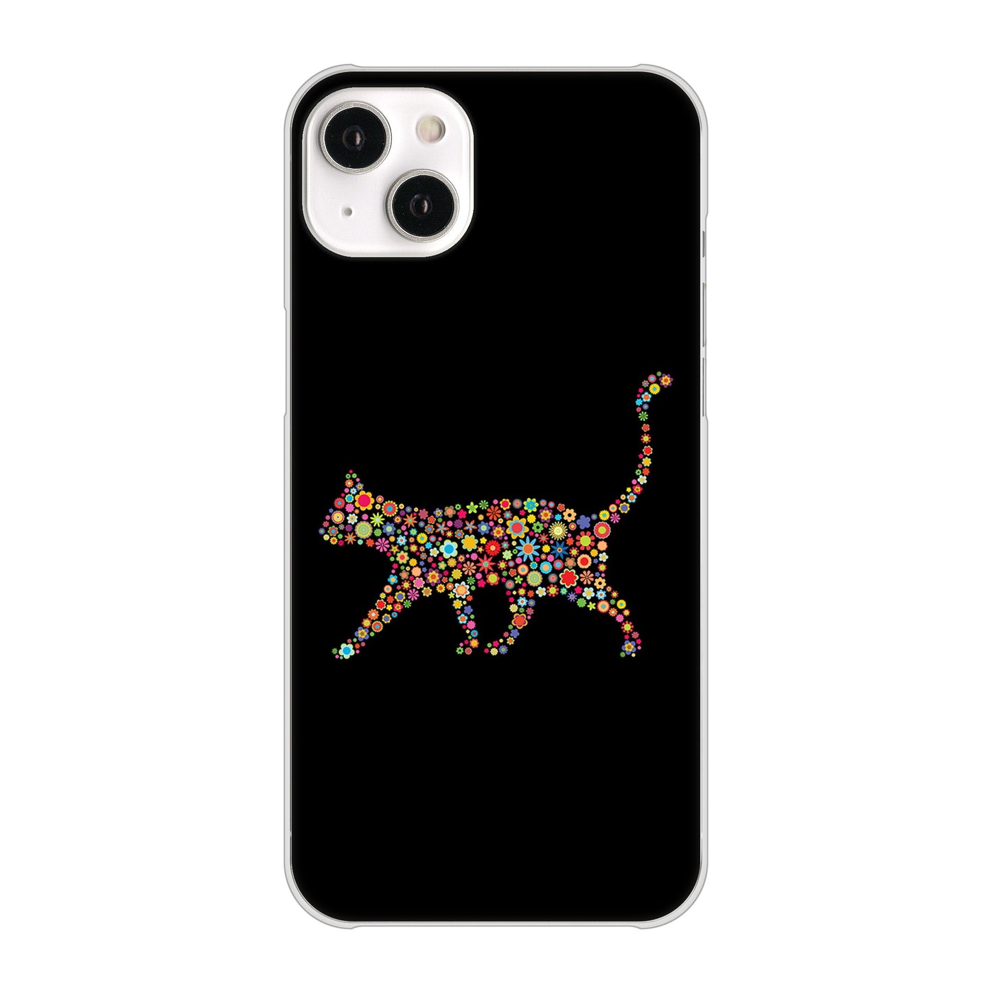 iPhone14 Plus 高画質仕上げ 背面印刷 ハードケース【406 カラフルキャット】