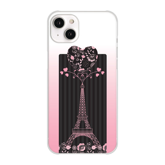 iPhone14 Plus 高画質仕上げ 背面印刷 ハードケース【469 ピンクのエッフェル塔】