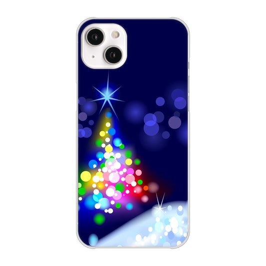 iPhone14 Plus 高画質仕上げ 背面印刷 ハードケース【720 白銀のクリスマスツリー】