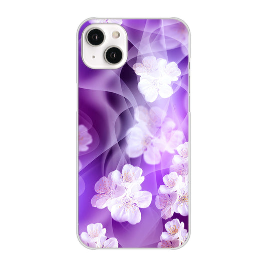 iPhone14 Plus 高画質仕上げ 背面印刷 ハードケース【1211 桜とパープルの風】
