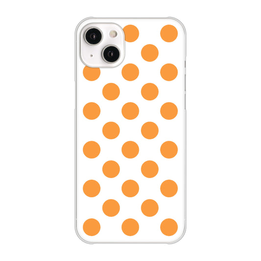 iPhone14 Plus 高画質仕上げ 背面印刷 ハードケース【1349 シンプルビッグオレンジ白】