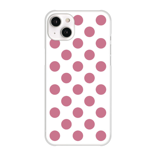 iPhone14 Plus 高画質仕上げ 背面印刷 ハードケース【1357 シンプルビッグ薄ピンク白】