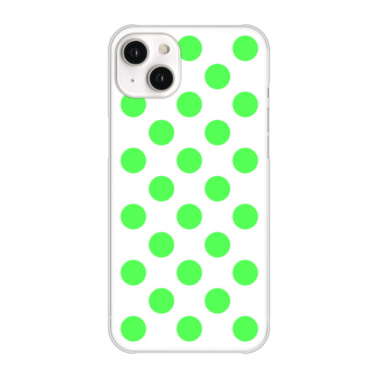 iPhone14 Plus 高画質仕上げ 背面印刷 ハードケース【1358 シンプルビッグ緑白】