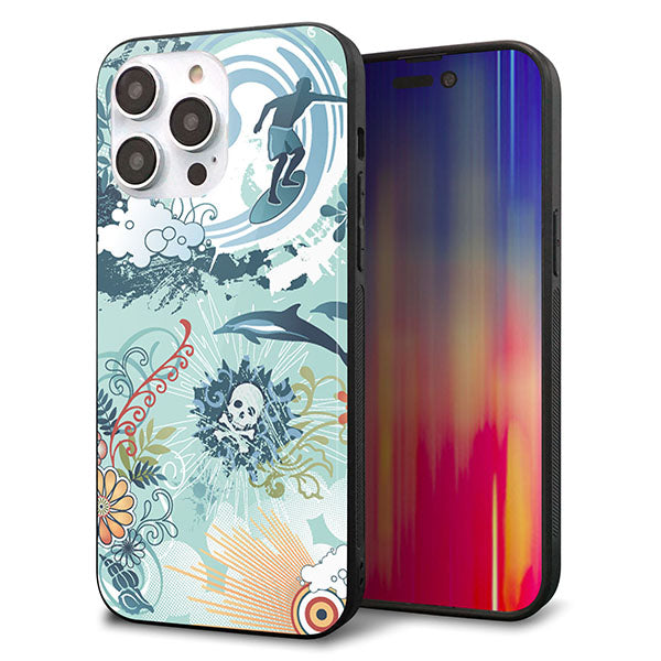 iPhone14 Pro Max 強化ガラス＆TPUスマホケース ガラプリ【431 ハワイ】