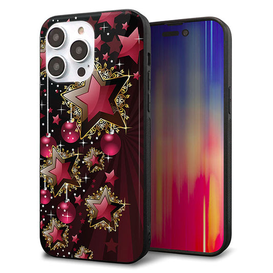 iPhone14 Pro Max 強化ガラス＆TPUスマホケース ガラプリ【434 星の壁】