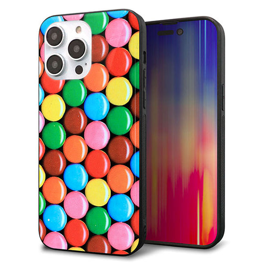 iPhone14 Pro Max 強化ガラス＆TPUスマホケース ガラプリ【448 マーブルチョコ】