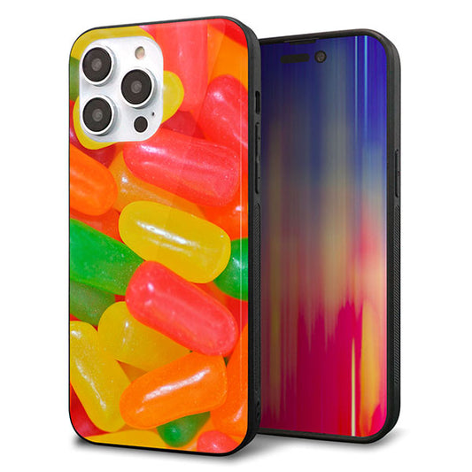 iPhone14 Pro Max 強化ガラス＆TPUスマホケース ガラプリ【449 ジェリービーンズ】