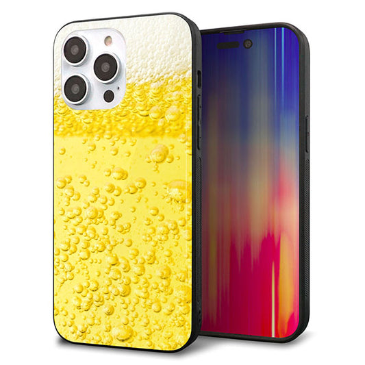 iPhone14 Pro Max 強化ガラス＆TPUスマホケース ガラプリ【450 生ビール】