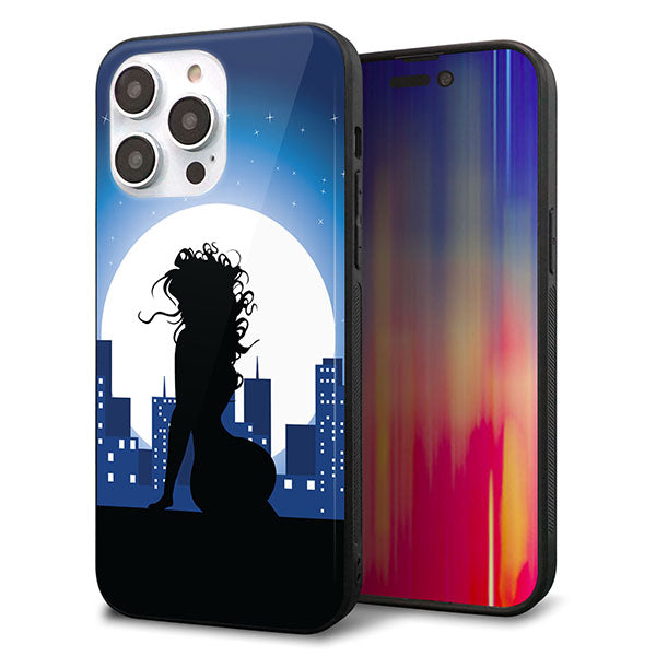 iPhone14 Pro Max 強化ガラス＆TPUスマホケース ガラプリ【482 夜の窓辺】