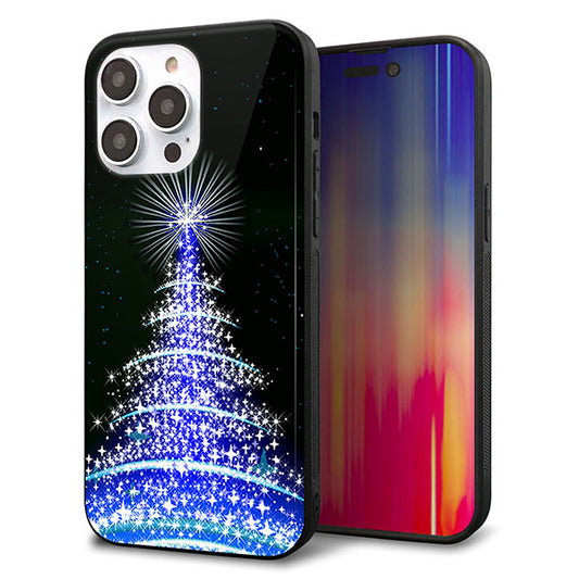 iPhone14 Pro Max 強化ガラス＆TPUスマホケース ガラプリ【589 ブルーライトツリー】