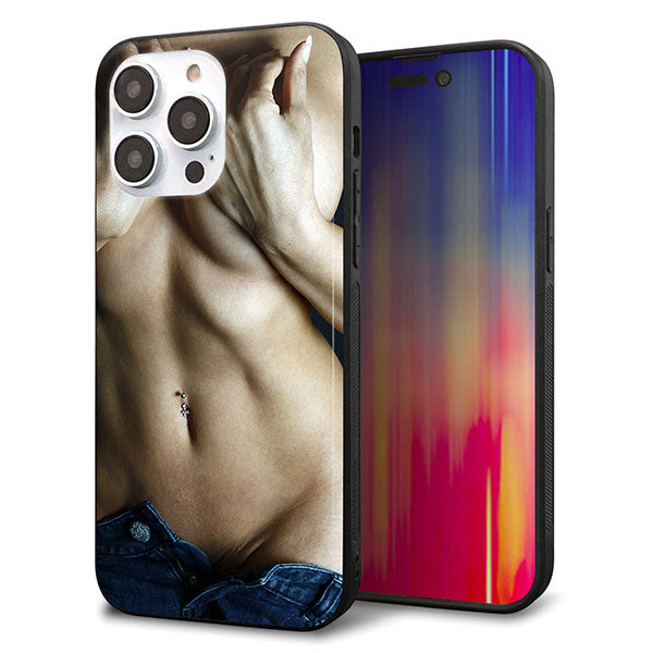 iPhone14 Pro Max 強化ガラス＆TPUスマホケース ガラプリ【602 ボディライン】
