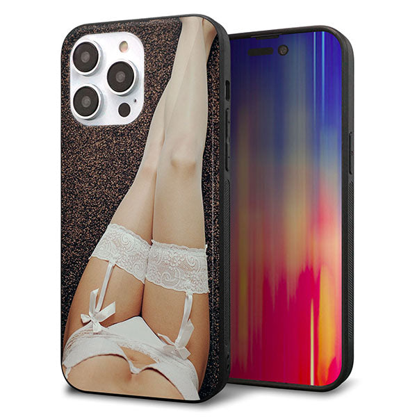 iPhone14 Pro Max 強化ガラス＆TPUスマホケース ガラプリ【KM888 ストッキング】