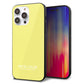 iPhone14 Pro Max 強化ガラス＆TPUスマホケース ガラプリ【KM897 パステルカラー(パステルイエロー)】