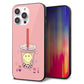 iPhone14 Pro Max 強化ガラス＆TPUスマホケース ガラプリ【MA903 タピオカ】
